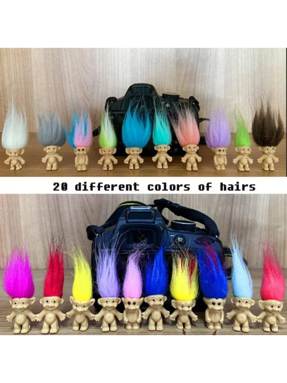 100PCS Mini Vintage Troll Dolls - 1.2” Good Luck Collectible Figures